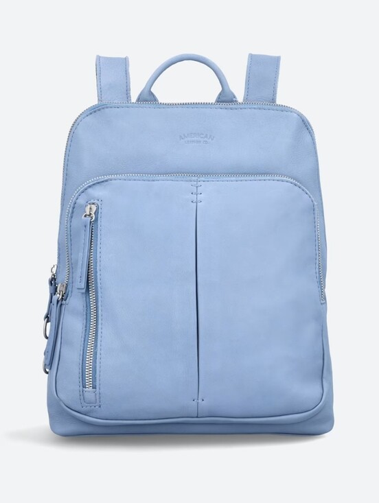 American Leather Co. Handbags - American Leather Co. Cleveland Leather Backpack – Sky Blue Slouchy Bag⁷